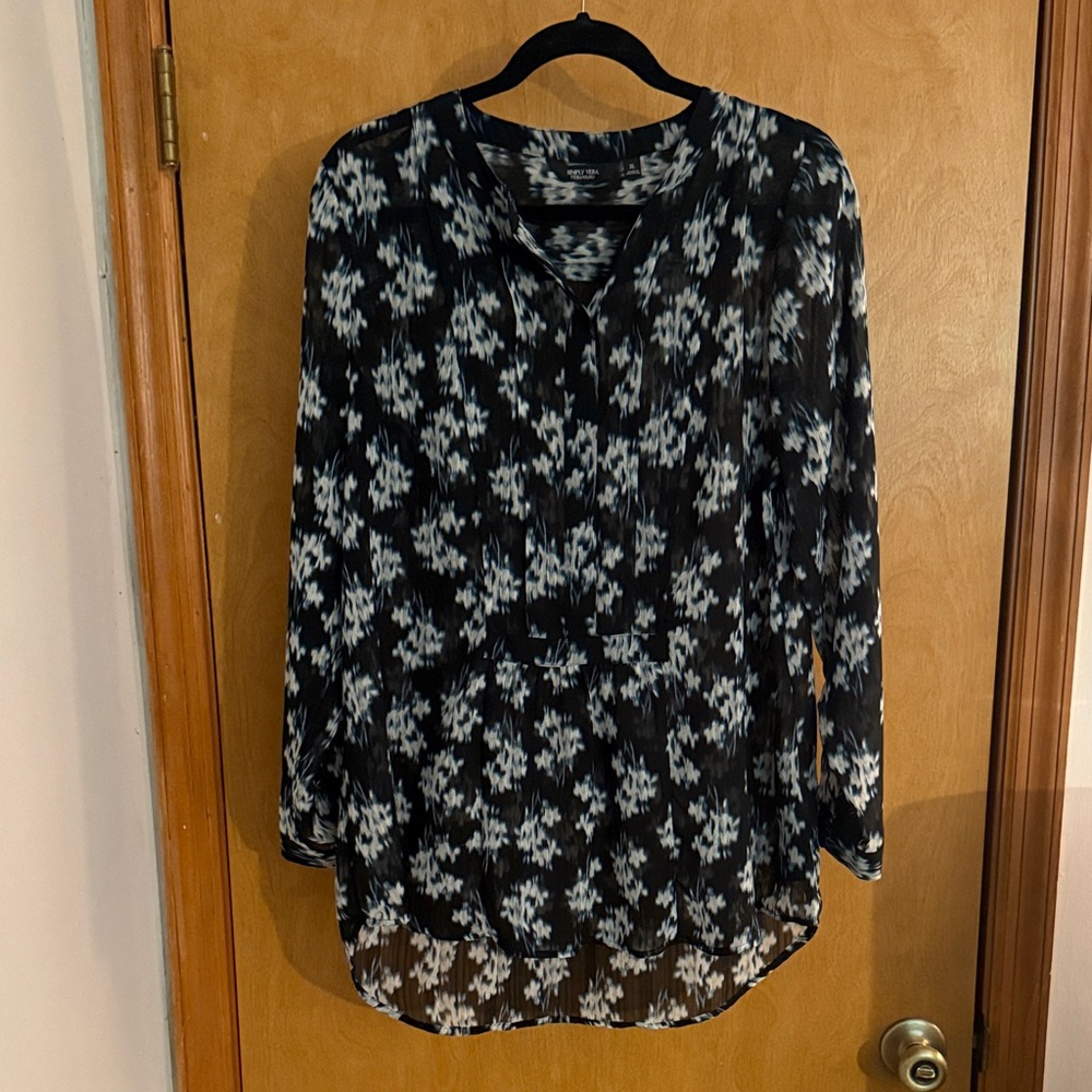 Elegant Black and White Women's Blouse